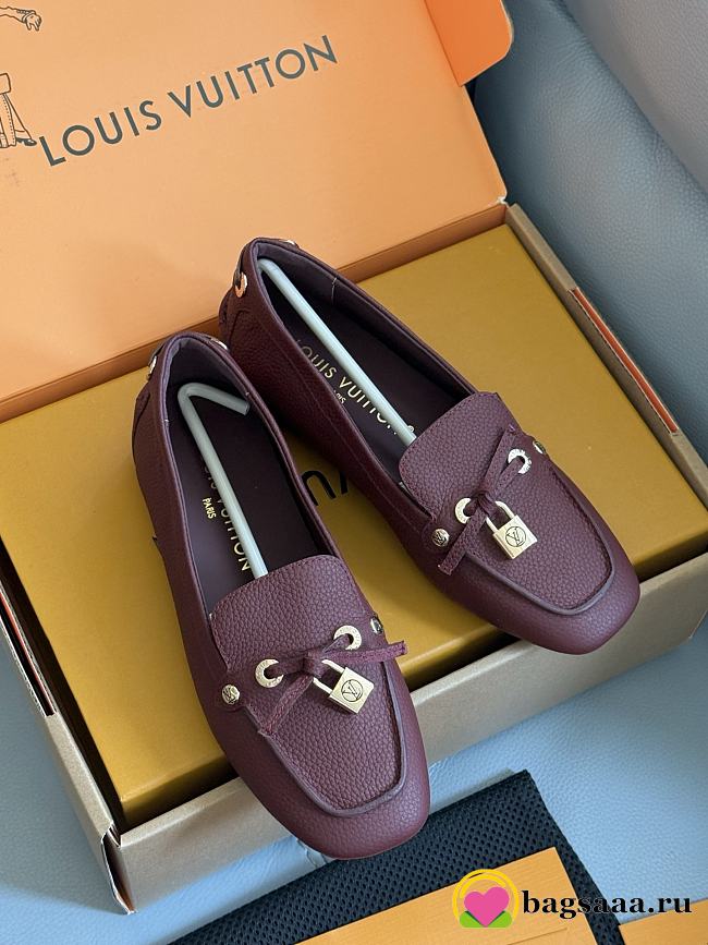 Bagsaaa LV Flore Car Shoe Bordeaux Red - 1
