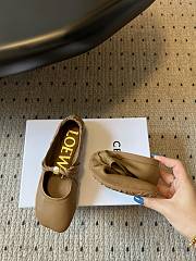 Bagsaaa Loewe Pebble Soft ballerina in nappa lambskin dark beige - 4