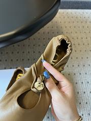Bagsaaa Loewe Pebble Soft ballerina in nappa lambskin dark beige - 2