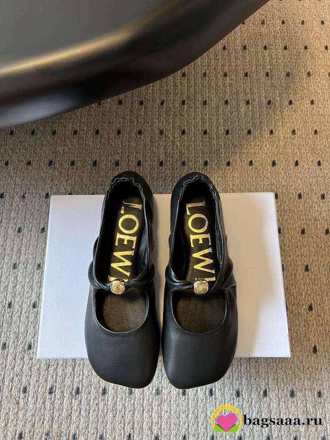 Bagsaaa Loewe Pebble Soft ballerina in nappa lambskin black - 1