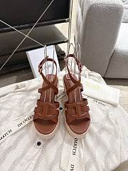 Bagsaaa Dior D-Club Wedge Sandal Brown - 1