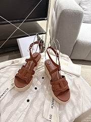 Bagsaaa Dior D-Club Wedge Sandal Brown - 3