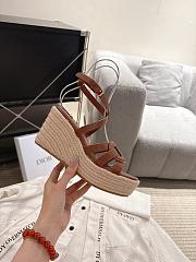 Bagsaaa Dior D-Club Wedge Sandal Brown - 4