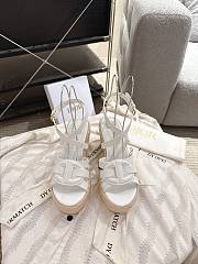Bagsaaa Dior D-Club Wedge Sandal White - 1
