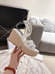 Bagsaaa Dior D-Club Wedge Sandal White - 3
