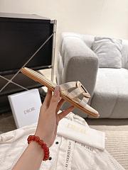 Bagsaaa Dior D-Club Slide Gold-Tone Laminated Calfskin - 3