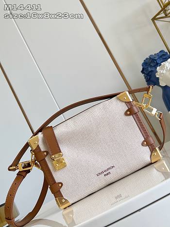 Bagsaaa LV M14411 Side Trunk MM Ecru/Cognac - 23.5cm