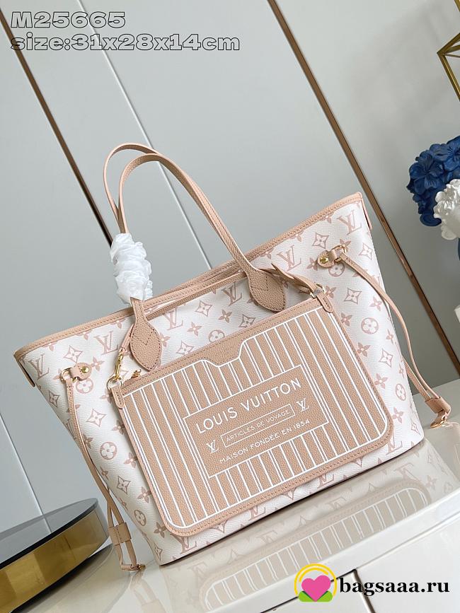 Bagsaaa LV M25665 Neverfull Inside Out MM Dune/Hazelnut - 31cm - 1