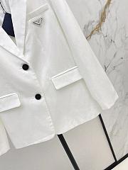 Bagsaaa Prada White Single-Breasted Blazer - 2
