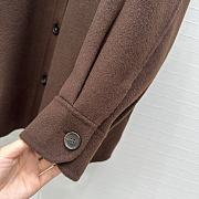 Bagsaaa Prada Dark Brown Wool Overshirt with Logo - 2