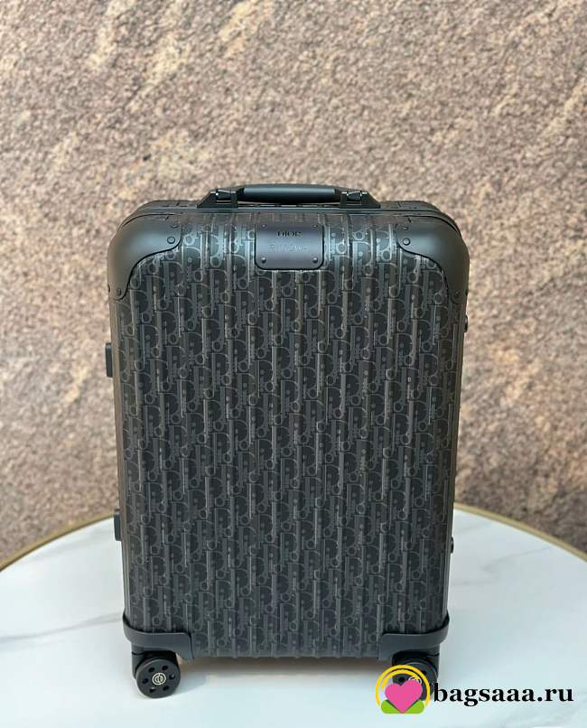 Bagsaaa RIMOWA × DIOR Suitcase Carrycase Black Aluminum - 54x40x23cm - 1