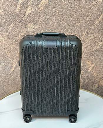 Bagsaaa RIMOWA × DIOR Suitcase Carrycase Black Aluminum - 54x40x23cm