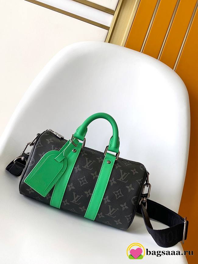 Bagsaaa LV M25885 Keepall Bandoulière 25 Bamboo Green - 25cm - 1