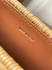 Bagsaaa Celine Teen Garance Bag In Wicker And Natural Calfskin 119672 - 18.5cm - 2
