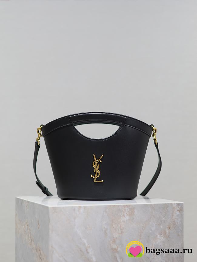 Bagsaaa YSL Celia mini tote in smooth leather 791069 black - 29cm - 1