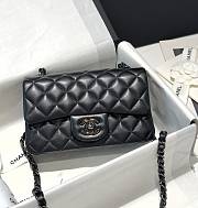 Bagsaaa Chanel Mini Flap Bag Full Black Lambskin - 20cm - 1