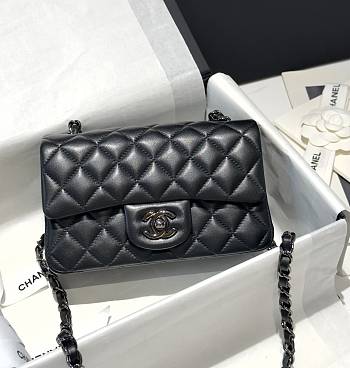 Bagsaaa Chanel Mini Flap Bag Full Black Lambskin - 20cm