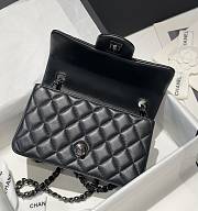 Bagsaaa Chanel Mini Flap Bag Full Black Lambskin - 20cm - 3