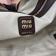 Bagsaaa Miu Miu Leather Beau bag 5BB117 brown suede - 34x23x10 cm - 4