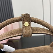Bagsaaa Miu Miu Leather Beau bag 5BB117 brown suede - 34x23x10 cm - 3