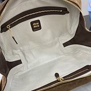 Bagsaaa Miu Miu Leather Beau bag 5BB117 brown suede - 34x23x10 cm - 2