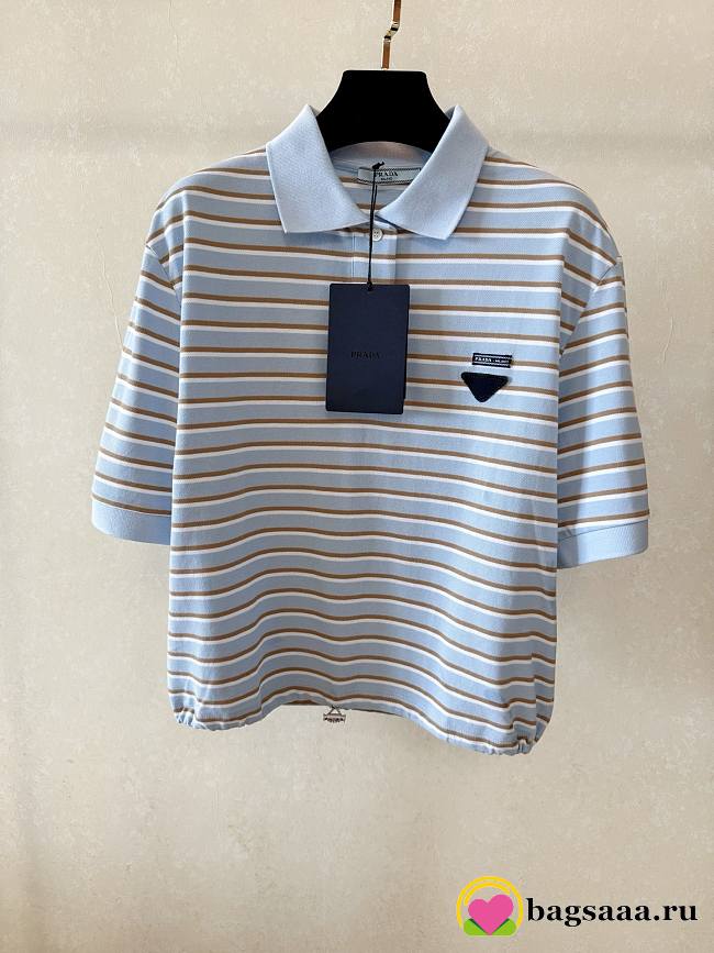Bagsaaa Prada striped polo shirt - 1