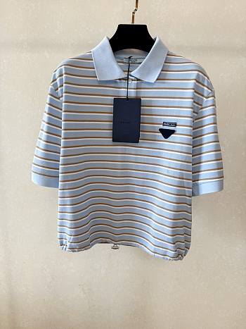 Bagsaaa Prada striped polo shirt