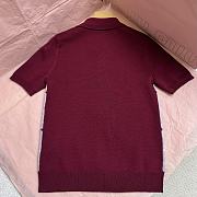 Bagsaaa Miu Miu Wool polo shirt burgundy - 4