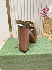 Bagsaaa Gucci Women's platform sandal with Horsebit 834420 green - 2