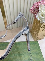 Bagsaaa Gucci Women's sandal with bamboo 836812 silver - 2