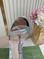 Bagsaaa Gucci Women's sandal with bamboo 836812 silver - 4