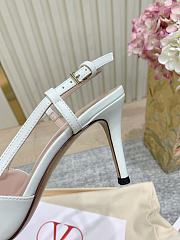 Bagsaaa Valentino Vlogo Signature Slingback Calfskin Pump With Jewel Logo 80Mm ivory - 2