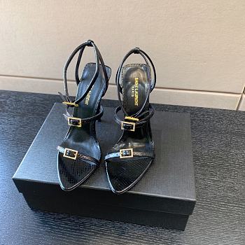 Bagsaaa YSL Saint Laurent 115mm Nuit Water Snake Sandals