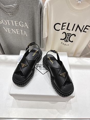 Bagsaaa Prada Leather sandals 1X105O black