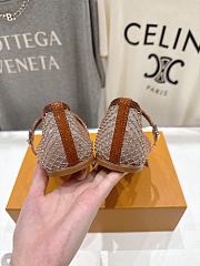 Bagsaaa LV Romy Flat Ballerina Brown Mesh - 3