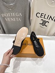 Bagsaaa LV Romy Flat Ballerina Black Mesh - 3