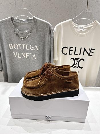 Bagsaaa Loewe Faro lace-up in suede calfskin brown