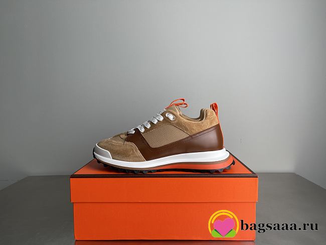 Bagsaaa Hermes Leader sneaker multicolore beige - 1
