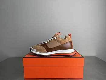 Bagsaaa Hermes Leader sneaker multicolore beige