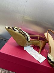Bagsaaa Valentino Vlogo Signature Slingback Pump With Crochet Embroidery 80Mm - 4