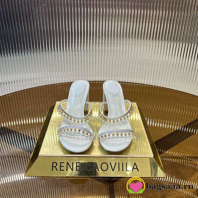 Bagsaaa René Caovilla Chandelier sandals white - 1