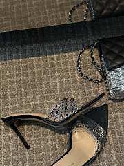 Bagsaaa Gianvito Rossi Elle crystal-embellished 110mm sandals black - 3