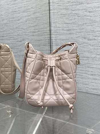 Bagsaaa Dior Small D-Motion Bag Pink Macrocannage Lambskin - 19.5cm
