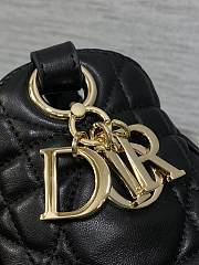 Bagsaaa Dior Small D-Motion Bag Black Macrocannage Lambskin - 19.5cm - 3