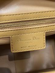 Bagsaaa Dior Medium D-Motion Bag Light Gold-Tone Macrocannage Lambskin - 24cm - 4