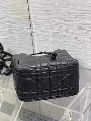 Bagsaaa Dior Medium D-Motion Bag Black Macrocannage Lambskin - 24cm - 4