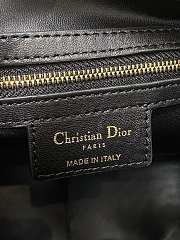 Bagsaaa Dior Medium D-Motion Bag Black Macrocannage Lambskin - 24cm - 2
