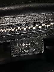 Bagsaaa Dior Medium D-Motion Bag Black Macrocannage Crinkled Calfskin - 24cm - 4