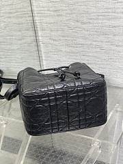 Bagsaaa Dior Medium D-Motion Bag Black Macrocannage Crinkled Calfskin - 24cm - 2