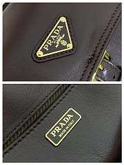 Bagsaaa Medium Prada Explore nappa leather shoulder bag with flap 1BD394 dark brown - 30cm - 4